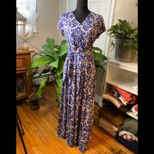 Gorgeous long wrap dress. Like new!